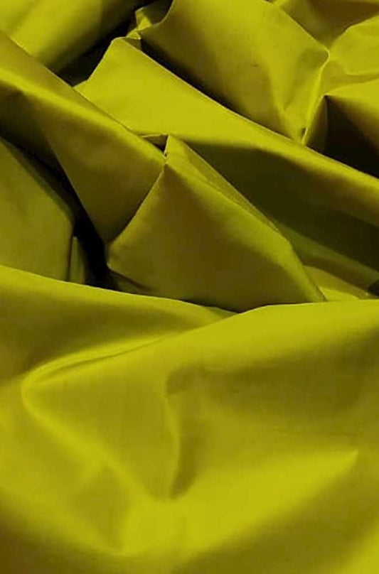 Green Plain Pure Silk Fabric ( 1 Mtr )