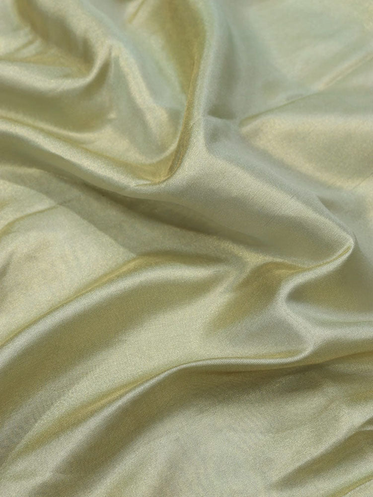 Luxurious Golden Plain Soft Tissue Katan Silk Fabric - Luxurion World