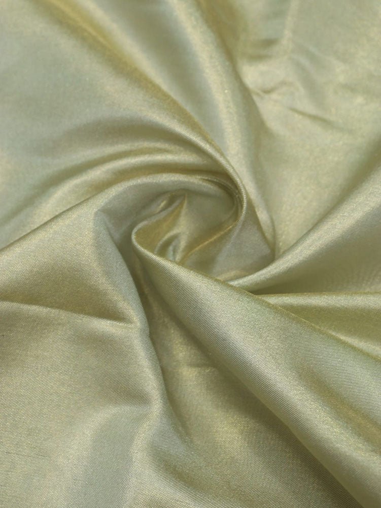 Green Plain Soft Tissue Katan Silk Fabric ( 1 Mtr )