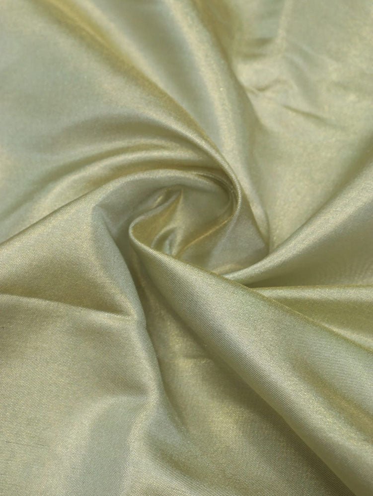 Luxurious Golden Plain Soft Tissue Katan Silk Fabric - Luxurion World