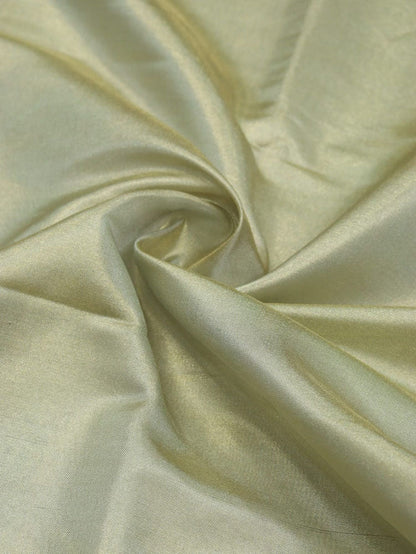 Luxurious Golden Plain Soft Tissue Katan Silk Fabric - Luxurion World