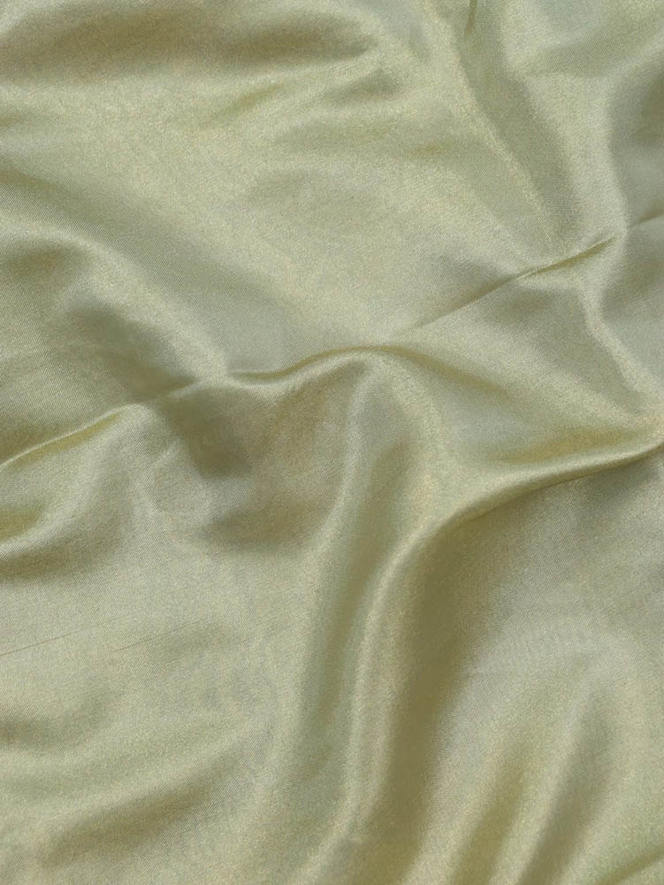 Luxurious Golden Plain Soft Tissue Katan Silk Fabric - Luxurion World
