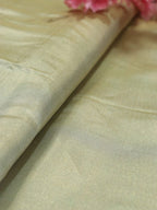 Luxurious Golden Plain Soft Tissue Katan Silk Fabric - Luxurion World
