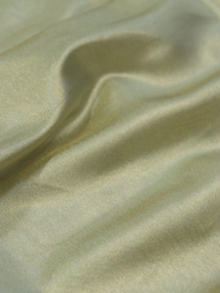 Luxurious Golden Plain Soft Tissue Katan Silk Fabric - Luxurion World