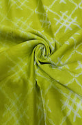 Green Shibori Cotton Silk Fabric ( 2.5 Mtrs ) - Luxurion World
