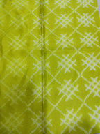 Green Shibori Cotton Silk Fabric ( 2.5 Mtrs ) - Luxurion World