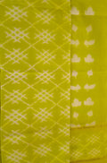 Green Shibori Cotton Silk Two Piece Unstitched Suit Set - Luxurion World