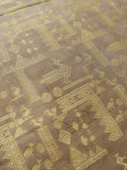 Grey Banarasi Pure Katan Silk Suit With Black Kanjeevaram Pure Silk Dupatta - Luxurion World