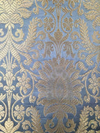 Grey Banarasi Silk Fabric ( 1 Mtr ) - Luxurion World