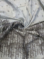 Grey Digital Printed Linen Cotton Dupatta - Luxurion World