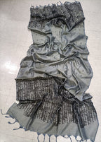 Grey Digital Printed Linen Cotton Dupatta - Luxurion World
