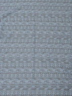 Grey Embroidered Chikankari Georgette Fabric (1 Mtr) - Luxurion World