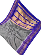 Grey Ilkal Pure Silk Saree - Luxurion World