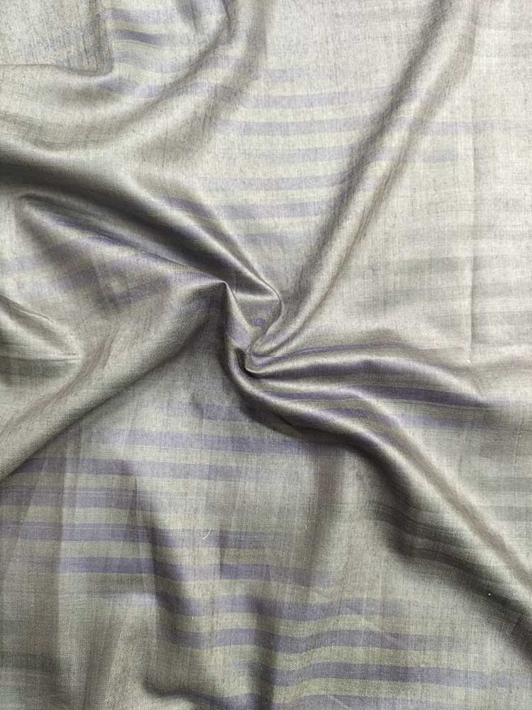 Grey Plain Bhagalpur Silk Fabric ( 1 Mtr ) - Luxurion World