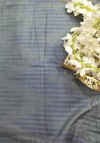 Grey Plain Bhagalpur Silk Fabric ( 1 Mtr ) - Luxurion World
