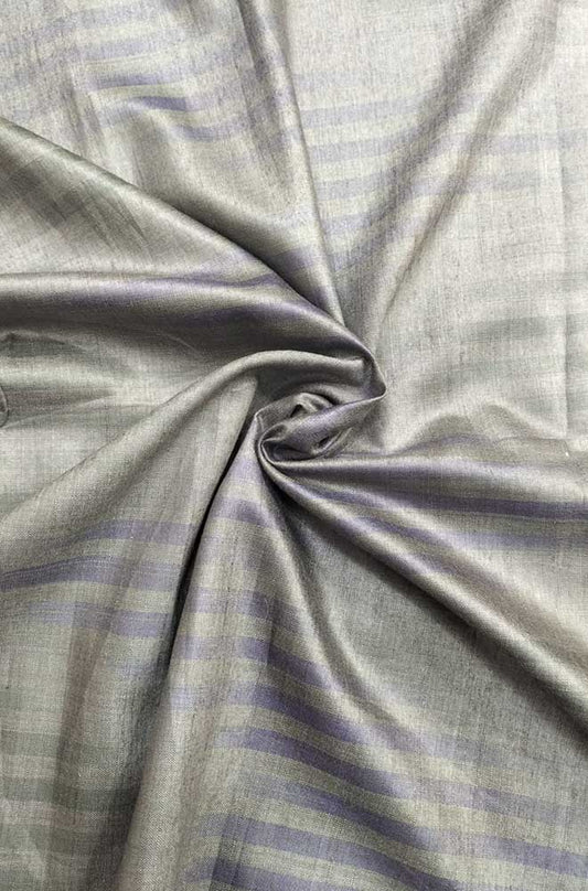 Grey Plain Bhagalpur Silk Fabric ( 1 Mtr ) - Luxurion World