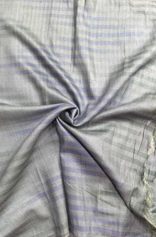 Grey Plain Bhagalpur Silk Fabric ( 1 Mtr )