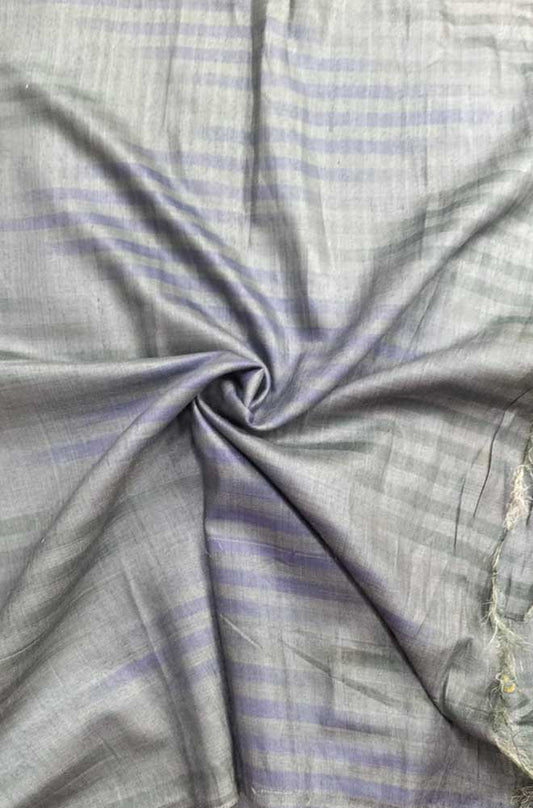 Grey Plain Bhagalpur Silk Fabric ( 1 Mtr ) - Luxurion World