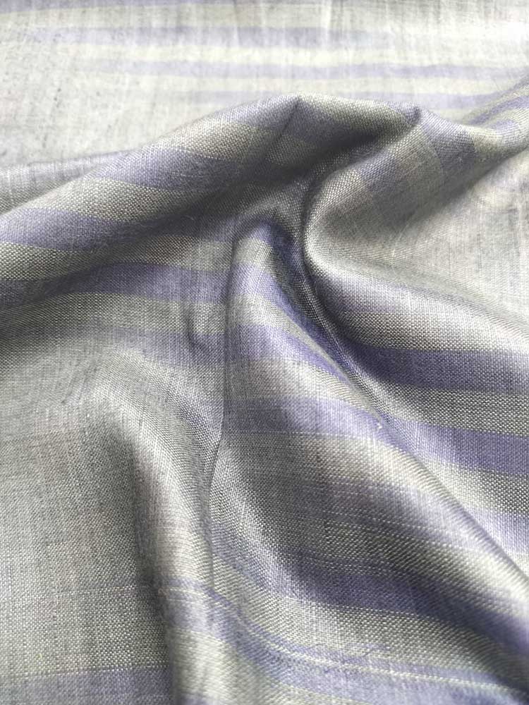 Grey Plain Bhagalpur Silk Fabric ( 1 Mtr ) - Luxurion World