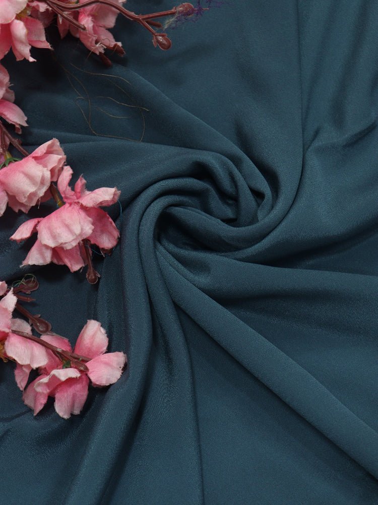 Grey Plain Crepe Fabric ( 1 mtr) - Luxurion World
