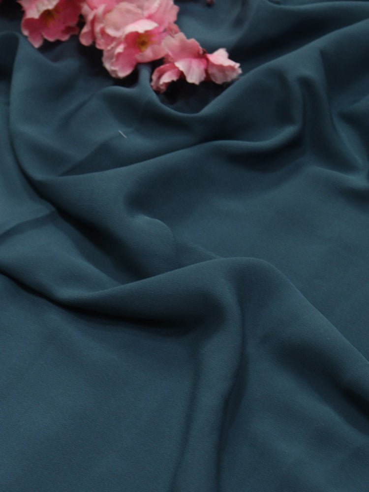 Grey Plain Crepe Fabric ( 1 mtr) - Luxurion World