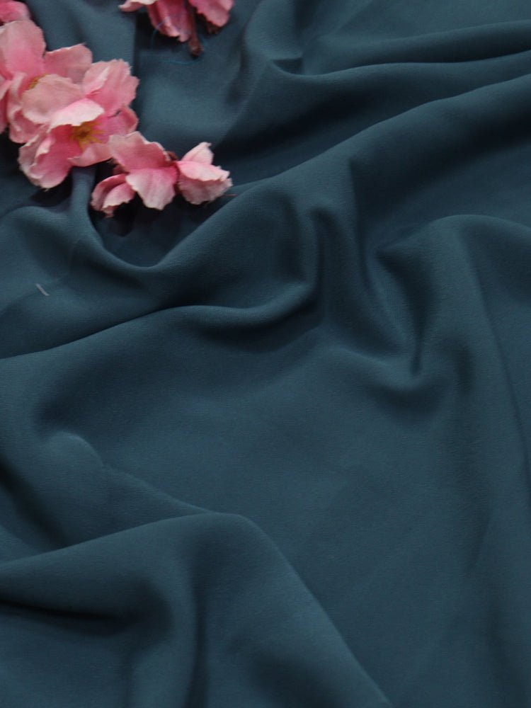 Grey Plain Crepe Fabric ( 1 mtr) - Luxurion World