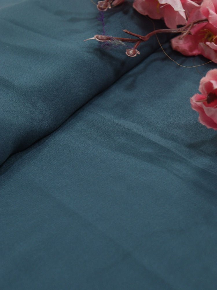 Grey Plain Crepe Fabric ( 1 mtr) - Luxurion World