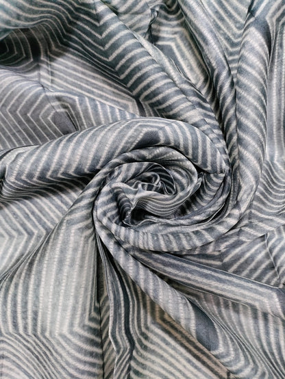 Grey Shibori Cotton Silk Dupatta