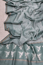 Grey Shibori Cotton Silk Dupatta - Luxurion World