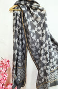 Grey Shibori Cotton Silk Dupatta - Luxurion World