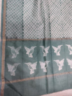 Grey Shibori Cotton Silk Dupatta - Luxurion World