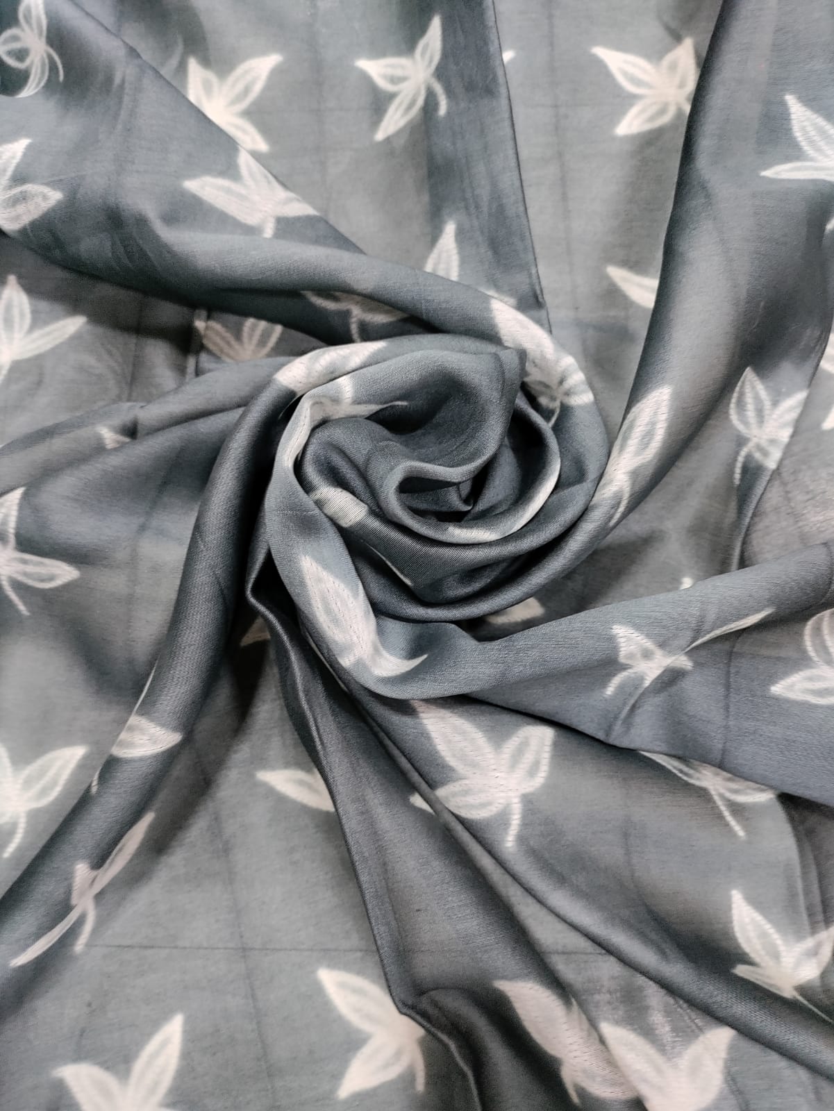 Grey Shibori Cotton Silk Dupatta - Luxurion World