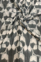Grey Shibori Cotton Silk Fabric ( 2.5 Mtr ) - Luxurion World