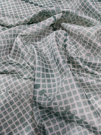 Grey Shibori Cotton Silk Fabric ( 2.5 Mtrs ) - Luxurion World
