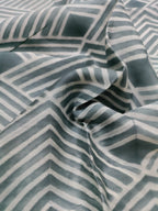 Grey Shibori Cotton Silk Fabric ( 2.5 Mtrs ) - Luxurion World