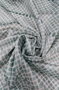 Grey Shibori Cotton Silk Fabric ( 2.5 Mtrs ) - Luxurion World