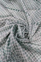 Grey Shibori Cotton Silk Fabric ( 2.5 Mtrs ) - Luxurion World