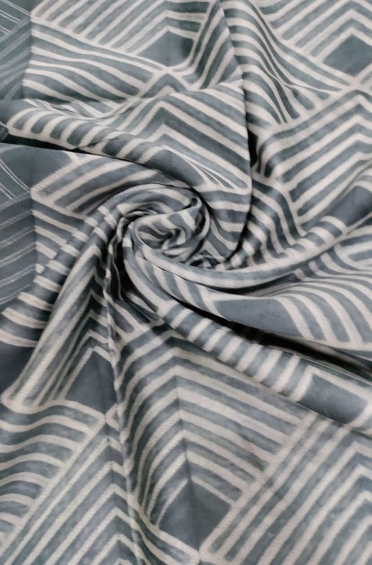 Grey Shibori Cotton Silk Fabric ( 2.5 Mtrs ) - Luxurion World