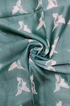 Grey Shibori Cotton Silk Fabric ( 2.5 Mtrs ) - Luxurion World