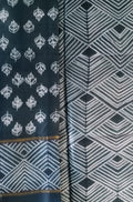 Grey Shibori Cotton Silk Two Piece Unstitched Suit Set - Luxurion World