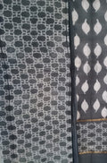 Grey Shibori Cotton Silk Two Piece Unstitched Suit Set - Luxurion World
