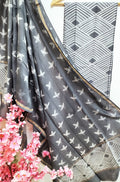 Grey Shibori Cotton Silk Two Piece Unstitched Suit Set - Luxurion World