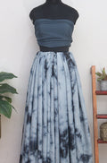 Grey Trendy Cotton Silk Tie & Dye Lehenga With Satin Silk Blouse Piece Fabric - Luxurion World