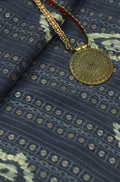 Grey Trendy Sequins Work Batik Printed Georgette Fabric ( 1 Mtr ) - Luxurion World