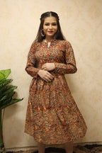 Kalamkari Printed Cotton Kurti - Luxurion World