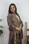 Maroon Embroidered Trendy Velvet Dupatta - Luxurion World