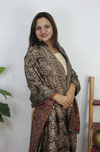 Maroon Embroidered Trendy Velvet Dupatta - Luxurion World