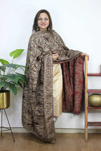 Maroon Embroidered Trendy Velvet Dupatta - Luxurion World