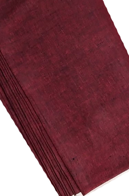 Maroon Plain Pure Linen Fabric ( 1 Mtr )