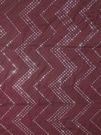 Maroon Trendy Georgette Foil Mirror Work Fabric - Luxurion World